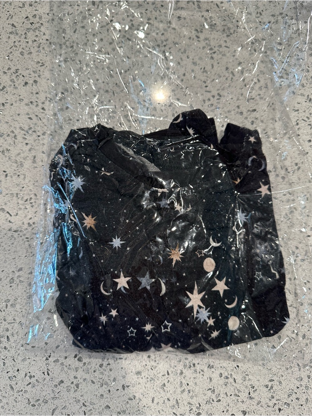Kyte BABY Black Star & Moon Print Kids Pajama Set